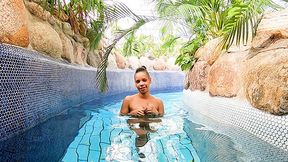 Cheerful courtesan at ebony girl sex