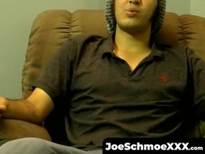 JoeSchmoeXXX.com - Chunky boy sucks big hairy dick and makes his buddy blast