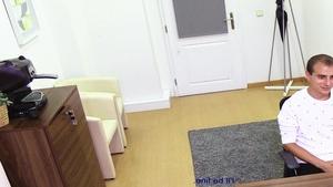 Balding young beauty is left exhausted after hard anal