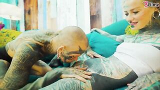 Tatted Lezzie Plaything Have fun Finger-banging and Labia Tonguing