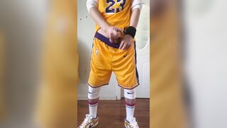 Onanism showcase by basketball dude