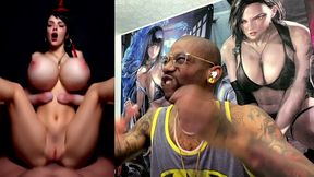big breast bald pussy bayonetta getting fucked like a fleshlight, ai generated