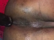Soaking Wet!! TS dildo solo