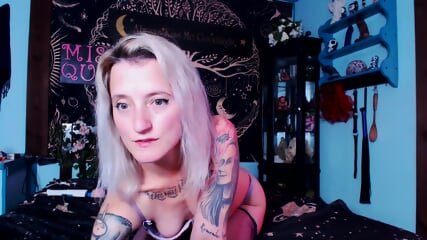 Skinny teen's flat chest pressed against the wall during deep anal