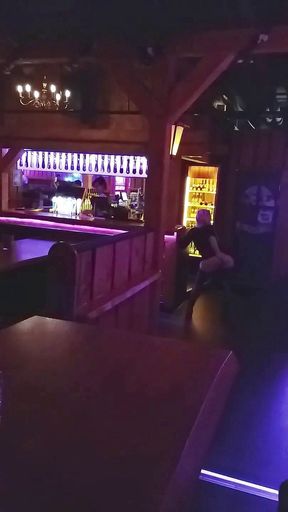 Bianca's bar flashing and masturbation