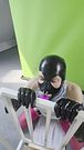 Qick didlo deepthroat in Pleaser heels and stockings