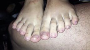 VERY LONG TOES TWO CUMSHOT VIDEO - HD