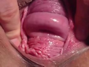 Huge objects in pussy, dp, squirt  ,cervix show