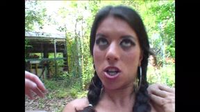 Foursome big ass fucking cock sucking in the forest