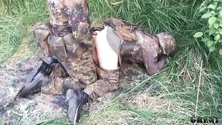 Watch German soldiers take it up the ass in public, with a hairy twink in the mix!