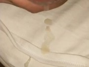 Absolut amazing cock edging cumshot. Big cock closeup view sticky cum