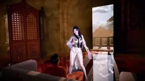 Hottest 3D animated babe teases biggest cock, then gets fucked in her huge ass