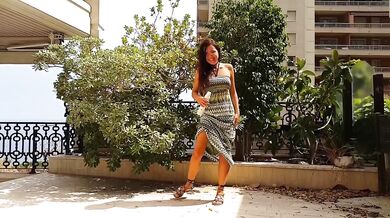 Her soaked hairy pussy dripping while peeing in the city yard