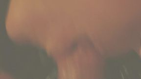 Swemature in the black bed with dildo, butt plug, bitch collar, leather cufs, fucking and swallowing cum.
