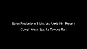Cowgirl Alexis Spanks Cowboy Bart (4K)