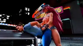 Busty Anime Babe Tempts Dragon Ball Z Warrior in Sultry Night Encounter