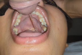 Pissing and cumming in my piss slave&#039;s deep throat