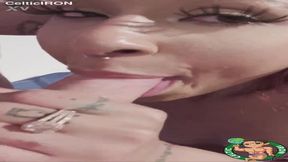 Petite teen Ryder Rey takes a alluring and sloppy blowjob in POV