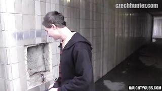 Super-Hot Queer Public Romp With Cum Shot