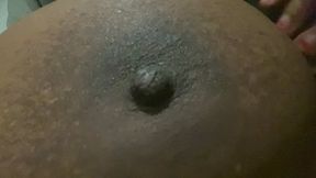 Tiny Boyfriend Dangling over Giantess Massive Breast 1080