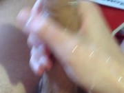 A lot of sperm. Big dick shoots.
