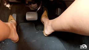 1421 (Pedals) – Jane Domino Driving the Explorer in Slingbacks for You