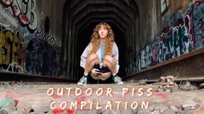 Outdoor Piss Compilation Peeing in Nature