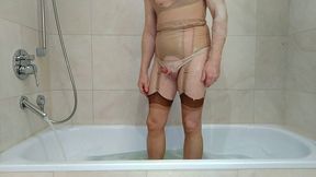 sissy slut quick relaxation before bed in european hotel on business trip