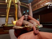 Midas x Brutus in Full Nelson GAY ANIMATION