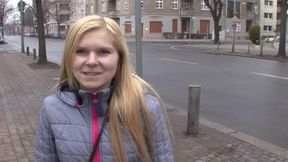 Skinny German teen facialized after hard fuck