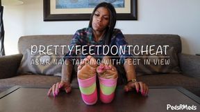PrettyFeetDontCheat ASMR Nail Tapping with Feet in View