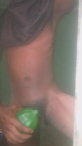 He cums all over his body.