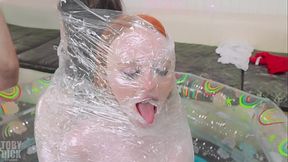 WRAPPED ANAL PISS SPEW Rimming Whores Nemesi and Petite Pixie Bell get FUCKING MESSY