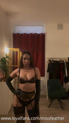 Black gloves Mistress & puppy Gets Told Off