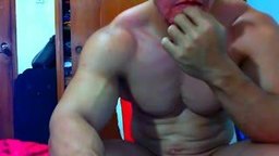 Muscle Hunk Gabriel Venezuela Rubs One out