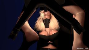 hot busty blonde babe deepthroat facefuck