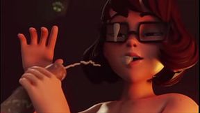 Unbridled MILF Velma sucks cock&#x1F346; raw, uncensored hentai hardcore blowjobs galore, no holds barred
