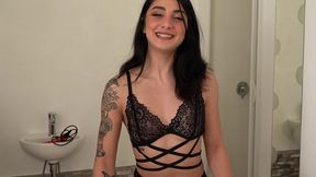 behind the scene. casting italian girl gets fucked at the studio.