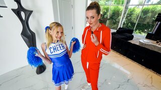 Cheerleader has a secret lesbian crush on her MILF coach