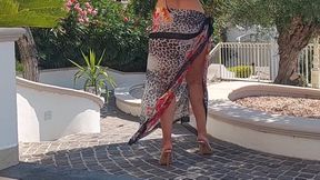 Blonde mature wife gets her freak on, outdoors, in depraved orgies, raw dog style