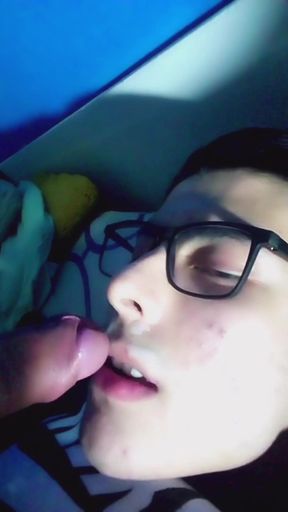 selfsuck and cum twice in mouth   Clip 3