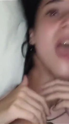 White, Skinny, Hot Girl Moaning on Her Boyfriend's Big Dick! (gabbaie Luna)