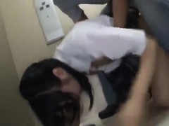Jav Teen Ambushed In Elevator Fucked Hard And Bukkake Face