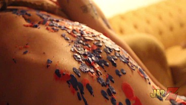Ts Amy shibari bondage with waxplay