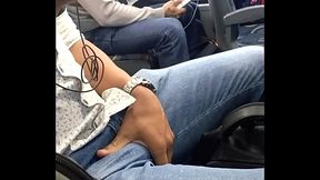 Maludo excitado no onibus