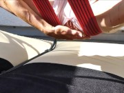 sunday afternoon 4 min nonstop outdoor squirt on my swing chair squirting