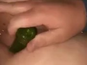 BBW solo bathtub play
