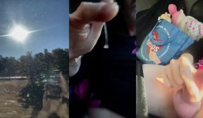 Bus ride home from P-town blowjob gets her cock gushing in public