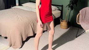 sporty hot goddess giantess do sport in short dress