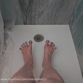 In the shower